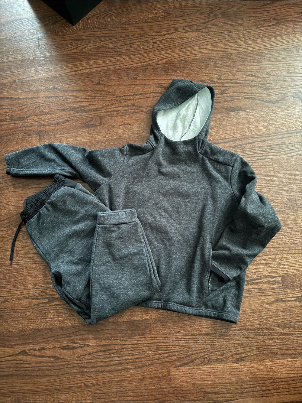Men's Charcoal Hooded Sweatshirt and Joggers